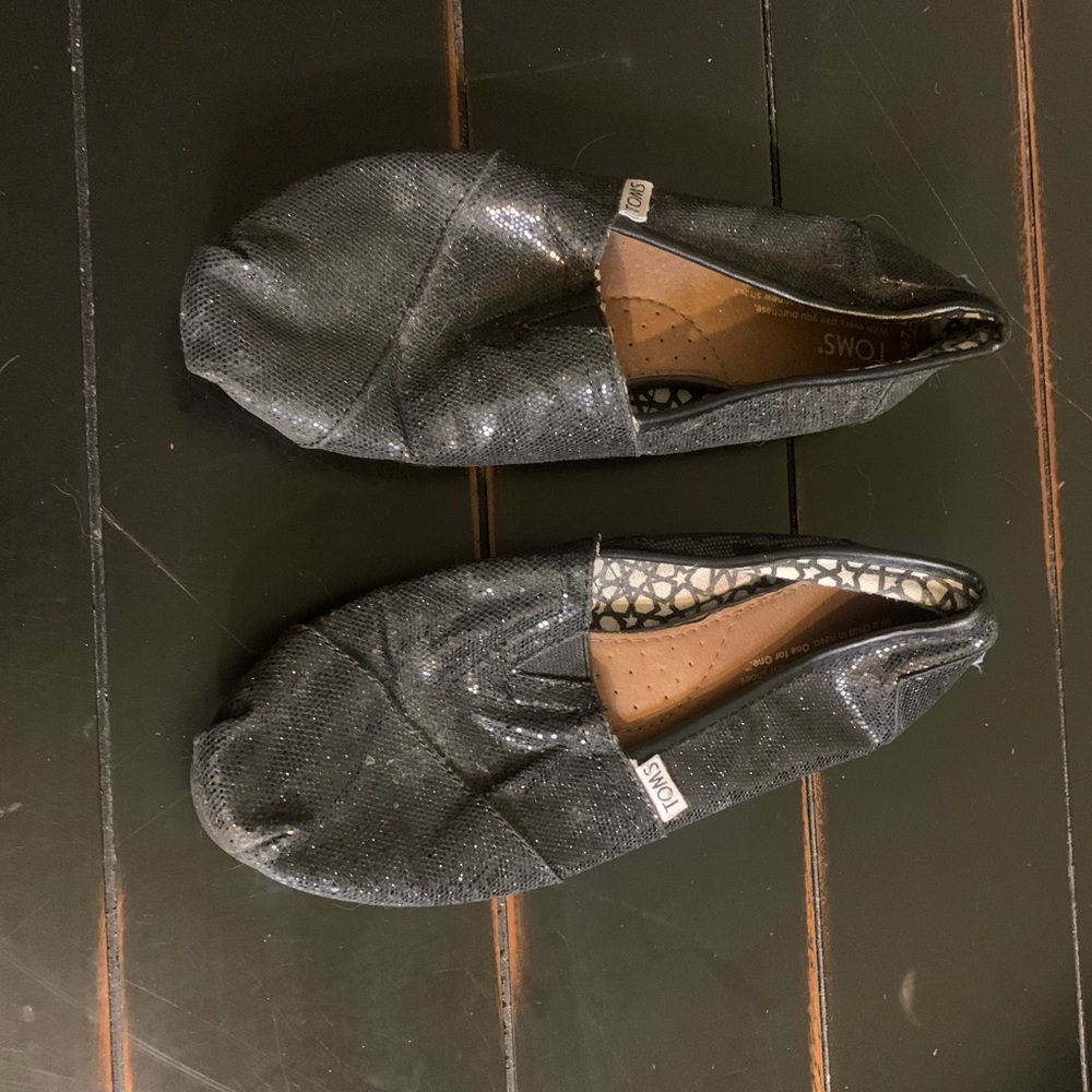 Black glitter/sparkle toms